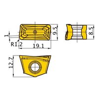 三菱マテリアル カッター用インサート 回転工具カッター用 XNMU XNMU190912R-MS:MP9130 1セット(10個)（直送品）