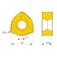 三菱マテリアル カッター用インサート 高送り用 JOMU JOMU140715ZZER-M:MC7020 1セット(10個)（直送品）
