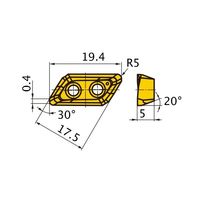 カッター用インサート 低抵抗型 XDGXーGL XDGX XDGX175050PDFR-GL:LC15TF 1セット(10個)（直送品）