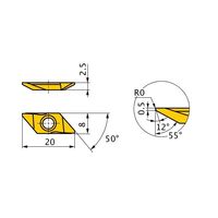 三菱マテリアル スモールツール用インサート BTAT BTAT552800R-B:MS6015 1セット(5個)（直送品）