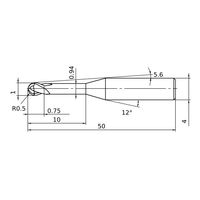 三菱マテリアル ソリッドエンドミル VQ2XLB VQ2XLBR0050N100 1個（直送品）