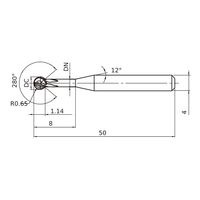三菱マテリアル ソリッドエンドミル VQ4WB VQ4WBR0065N08E280 1個（直送品）