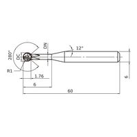 三菱マテリアル ソリッドエンドミル VQ4WB VQ4WBR0100N06E280 1個（直送品）