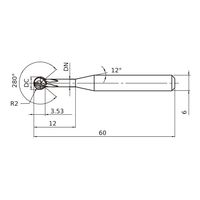三菱マテリアル ソリッドエンドミル VQ4WB VQ4WBR0200N12E280 1個（直送品）