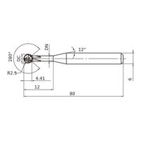 三菱マテリアル ソリッドエンドミル VQ4WB VQ4WBR0250N12E280 1個（直送品）