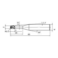 三菱マテリアル ソリッドエンドミル VQHVRB VQHVRBD0300R05N180 1個（直送品）