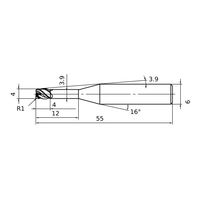 三菱マテリアル ソリッドエンドミル VQHVRB VQHVRBD0400R10N120 1個（直送品）