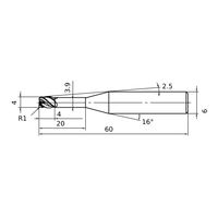 三菱マテリアル ソリッドエンドミル VQHVRB VQHVRBD0400R10N200 1個（直送品）