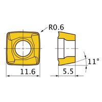 三菱マテリアル ドリル用インサート 内刃用 SOMX SOMX115506-US:VP15TF 1セット(10個)（直送品）