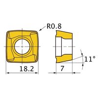 三菱マテリアル ドリル用インサート 内刃用 SOMX SOMX187008-US:VP15TF 1セット(10個)（直送品）