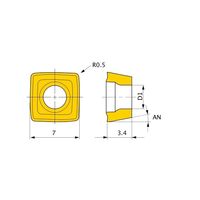 三菱マテリアル ドリル用インサート 汎用 SOMX SOMX073405-UH:DP8020 1セット(10個)（直送品）