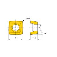 三菱マテリアル ドリル用インサート 汎用 SOMX SOMX083905-UH:DP8020 1セット(10個)（直送品）