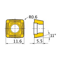 三菱マテリアル ドリル用インサート 汎用 SOMX SOMX115506-UM:VP15TF 1セット(10個)（直送品）