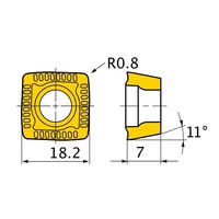 三菱マテリアル ドリル用インサート 汎用 SOMX SOMX187008-UM:MC1020 1セット(10個)（直送品）