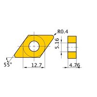 三菱マテリアル ネガ G級 55°ひし形インサート 仕上げ切削用 NP-DNGA150404GS4:BC8105 1個（直送品）