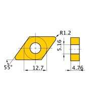 三菱マテリアル ネガ G級 55°ひし形インサート 仕上げ切削用 NP-DNGA150412GS2:MB4120 1個（直送品）