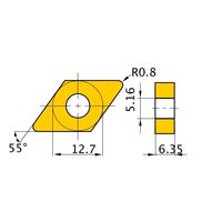 三菱マテリアル ネガ G級 55°ひし形インサート 仕上げ切削用 NP-DNGA150608TS2:MB4120 1個（直送品）