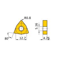 三菱マテリアル ネガ G級 80°六角形インサート 仕上げ切削用 NP-WNGA080408TS3:MB4120 1個（直送品）