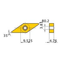 三菱マテリアル ネガ M級 35°ひし形インサート 仕上げ切削用 VNMG160402-FP:MP3025 1セット(10個)（直送品）