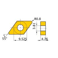 三菱マテリアル ネガ M級 55°ひし形インサート 軽切削用 DNMG150402-LS:MP9015 1セット(10個)（直送品）