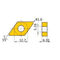 三菱マテリアル ネガ M級 55°ひし形インサート 中切削用 DNMG150616-MJ:MP9005 1セット(10個)（直送品）
