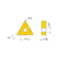 三菱マテリアル ネガ M級 60°正三角形インサート 軽切削用 TNMG160404-SA:NX2525 1セット(10個)（直送品）