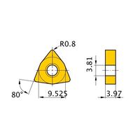 三菱マテリアル ネガ M級 80°六角形インサート 軽切削用 WNMG080402-LS:MP9005 1セット(10個)（直送品）