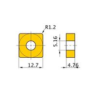 三菱マテリアル ネガ M級 90°正方形インサート 重切削用 SNMM120412-HL:US735 1セット(10個)（直送品）