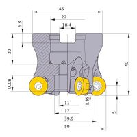 三菱マテリアル フライスカッタ 正面切削用 ARP_MM ARP5P-050A06AR 1個（直送品）
