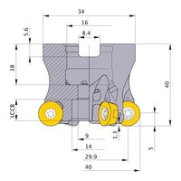 三菱マテリアル フライスカッタ 正面切削用 ARP_MM ARP5P-040A05AR 1個（直送品）