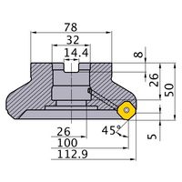 三菱マテリアル フライスカッタ 正面切削用 WSX445_MM WSX445-100B05AL 1個（直送品）