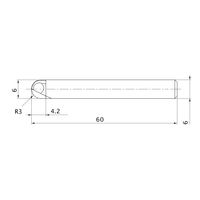 三菱マテリアル ボールエンドミル DC2SB DC2SBR0300 1個（直送品）