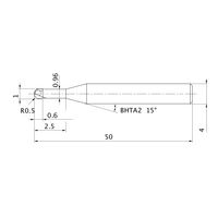 三菱マテリアル ボールエンドミル DC2XLB DC2XLBR0050N025 1個（直送品）