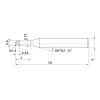三菱マテリアル ボールエンドミル DC2XLB DC2XLBR0040N020 1個（直送品）