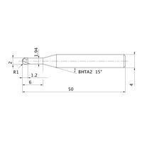 三菱マテリアル ボールエンドミル DC2XLB DC2XLBR0100N060 1個（直送品）