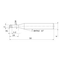 三菱マテリアル ボールエンドミル DC2XLB DC2XLBR0100N100 1個（直送品）
