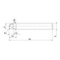 三菱マテリアル ボールエンドミル DC2XLB DC2XLBR0300N100 1個（直送品）