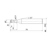 三菱マテリアル ボールエンドミル MP2SDB MP2SDBR0200S06 1個（直送品）