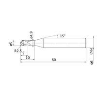 三菱マテリアル ボールエンドミル MP2SDB MP2SDBR0250 1個（直送品）
