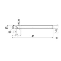 三菱マテリアル ボールエンドミル MP2SDB MP2SDBR0300 1個（直送品）
