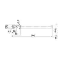 三菱マテリアル ボールエンドミル MP2SDB MP2SDBR0500 1個（直送品）