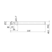 三菱マテリアル ボールエンドミル MP2SDB MP2SDBR0600 1個（直送品）