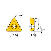 三菱マテリアル ポジ7°G級 60°正三角形インサート 仕上げ切削用 TCGT060102ML-F:MS6015 1セット(10個)（直送品）