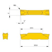 三菱マテリアル 溝入れ用インサート GY2M GY2M0200D020R05-GM:VP20RT 1セット(10個)（直送品）