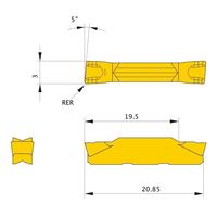 三菱マテリアル 溝入れ用インサート GY2M GY2M0300F030L05-GM:VP10RT 1セット(10個)（直送品）
