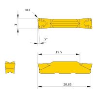 三菱マテリアル 溝入れ用インサート GY2M GY2M0300F030R05-GM:VP10RT 1セット(10個)（直送品）