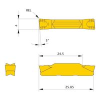 三菱マテリアル 溝入れ用インサート GY2M GY2M0400G030R05-GM:VP10RT 1セット(10個)（直送品）