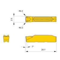 三菱マテリアル 溝入れ用インサート GY1M GY1M0250E020N-GM:MP9015 1セット(10個)（直送品）