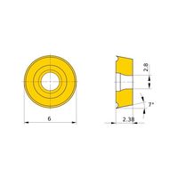 三菱マテリアル ポジ7°M級 円形インサート 中切削用 RCMT0602M0:MT9005 1セット(10個)（直送品）