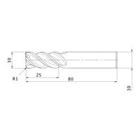 三菱マテリアル ラジアスエンドミル MPMHVRB MPMHVRBD1000R100 1個（直送品）